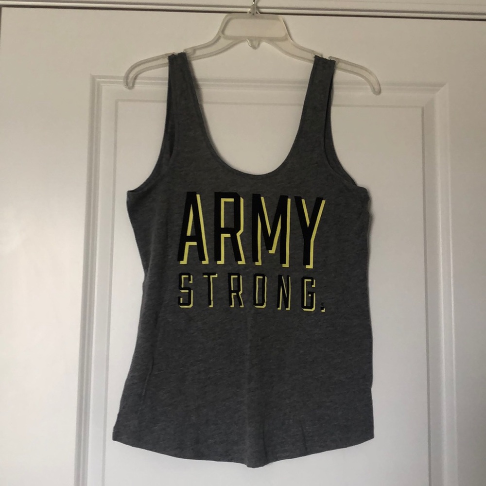 Victoria’s Secret Pink Gray Army Strong Tank
